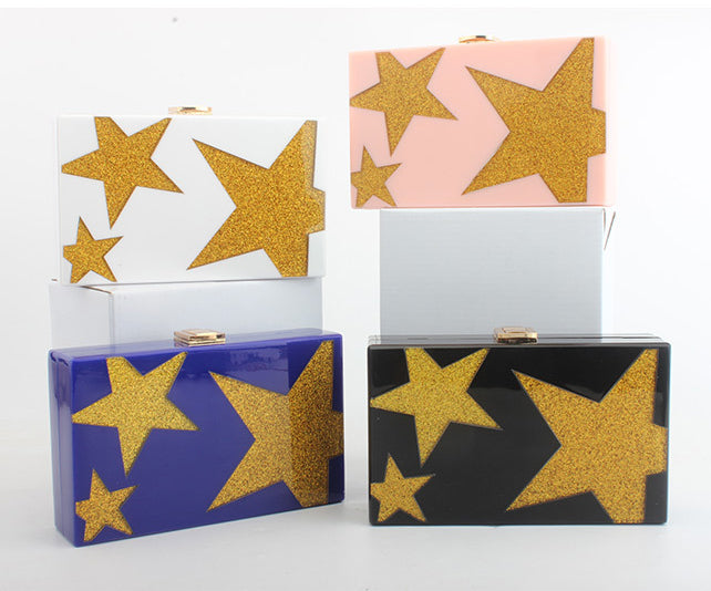 Star Acrylic Rectangle Evening Bag HB1383