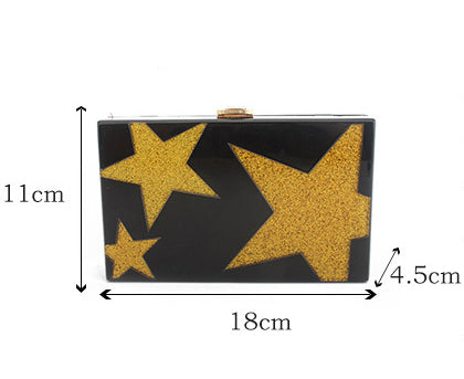 Star Acrylic Rectangle Evening Bag HB1383