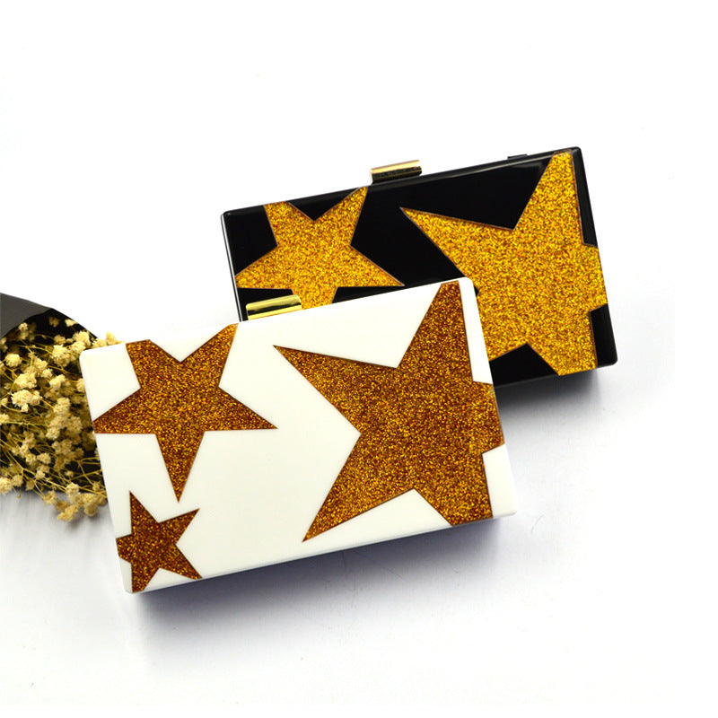 Star Acrylic Rectangle Evening Bag HB1383