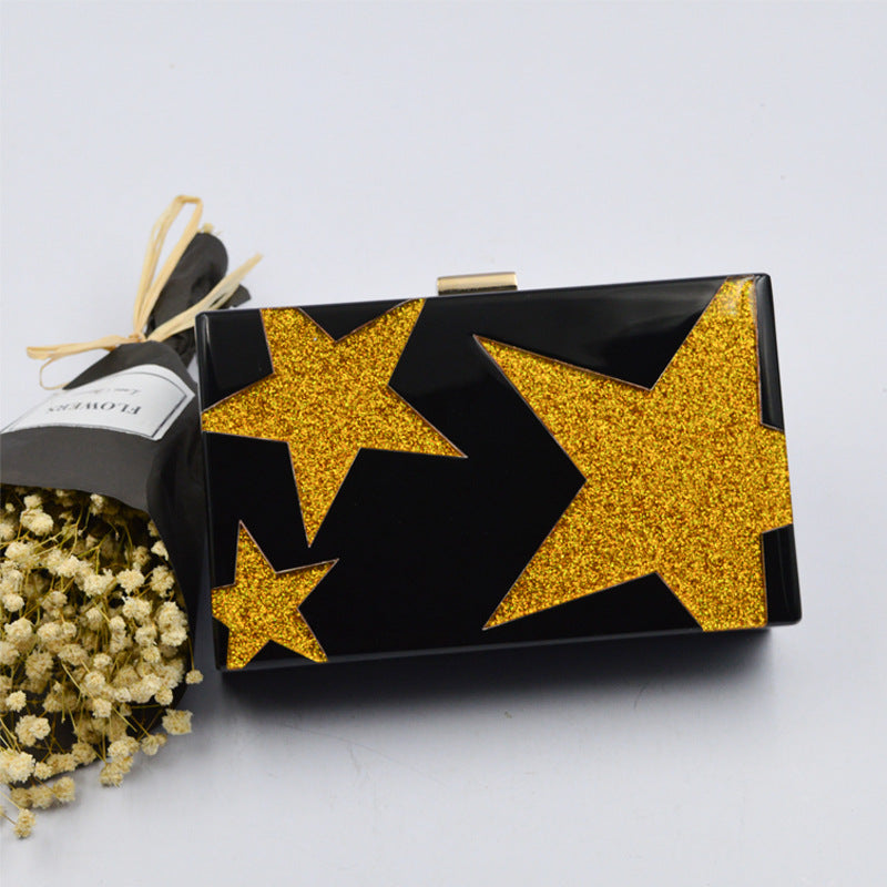 Star Acrylic Rectangle Evening Bag HB1383