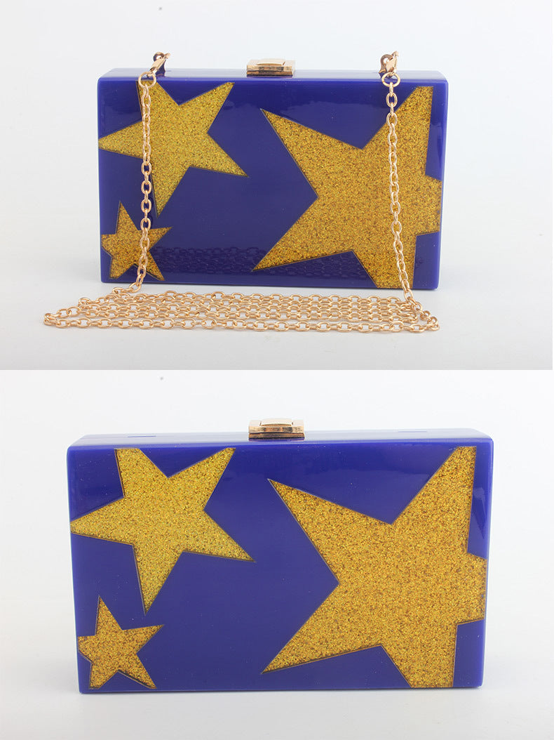 Star Acrylic Rectangle Evening Bag HB1383