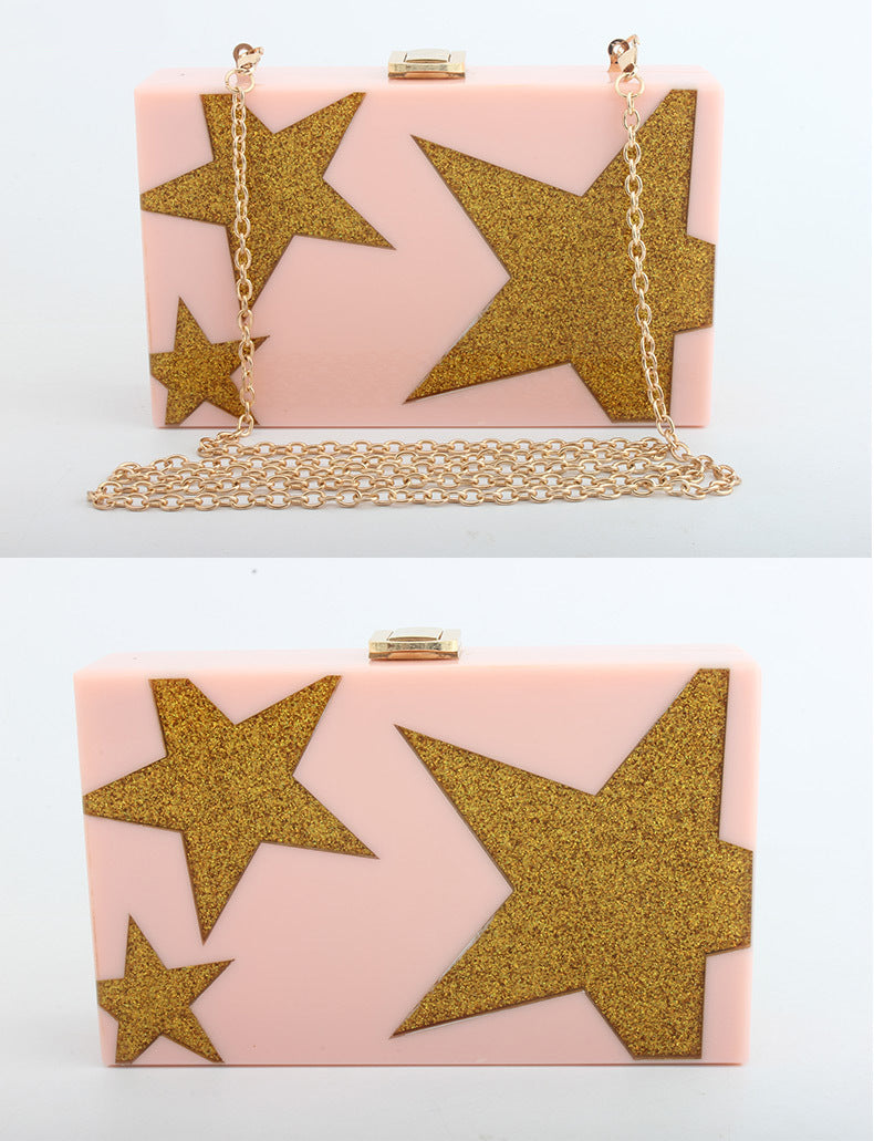 Star Acrylic Rectangle Evening Bag HB1383