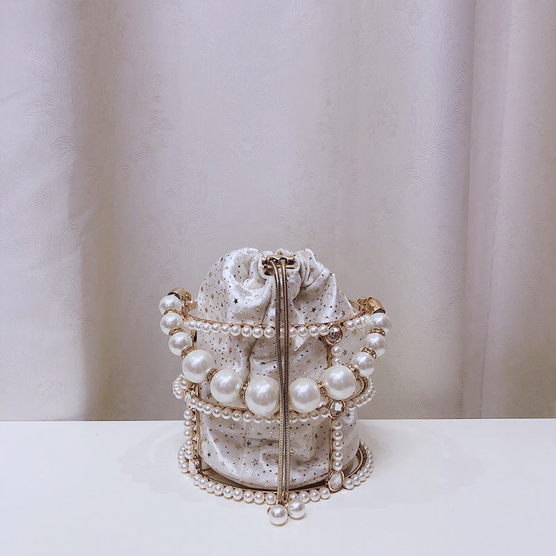 Hollow Pearl Cylinder Evening Bag HB1412