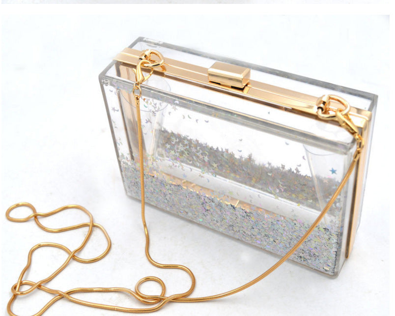 Heart Square Acrylic Crossbody HB1418