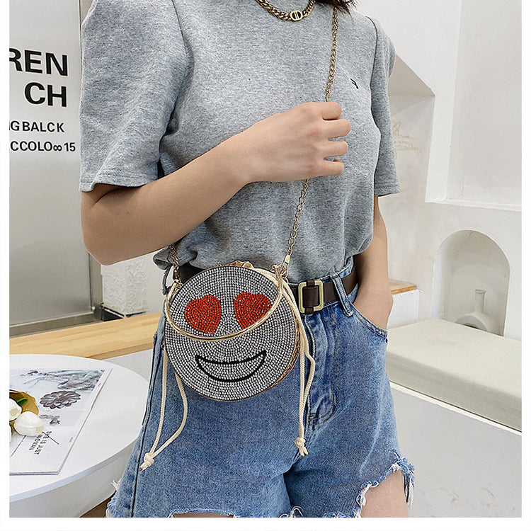 Smiley Rhinestone Crossbody HB1436