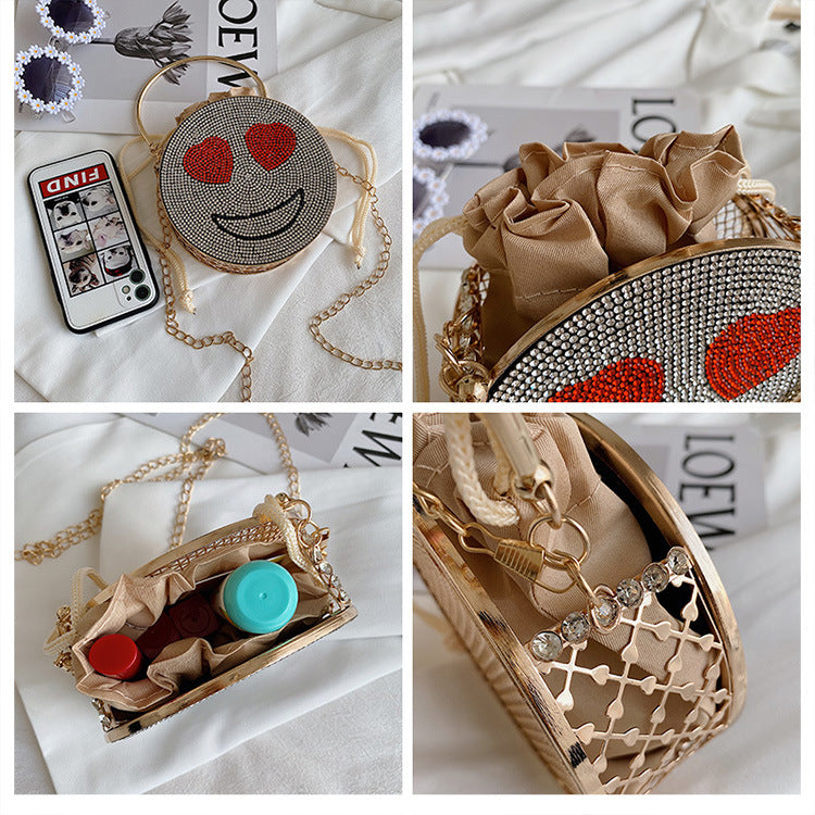 Smiley Rhinestone Crossbody HB1436