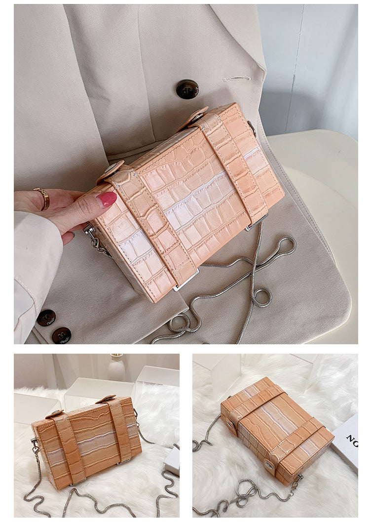 Texture Box Pu Leather Crossbody HB1438