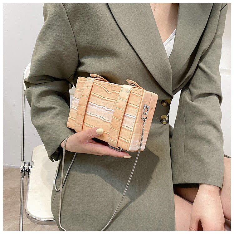 Texture Box Pu Leather Crossbody HB1438