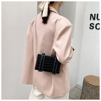 Texture Box Pu Leather Crossbody HB1438