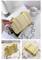 Texture Box Pu Leather Crossbody HB1438