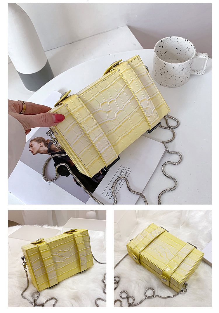 Texture Box Pu Leather Crossbody HB1438