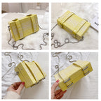Texture Box Pu Leather Crossbody HB1438