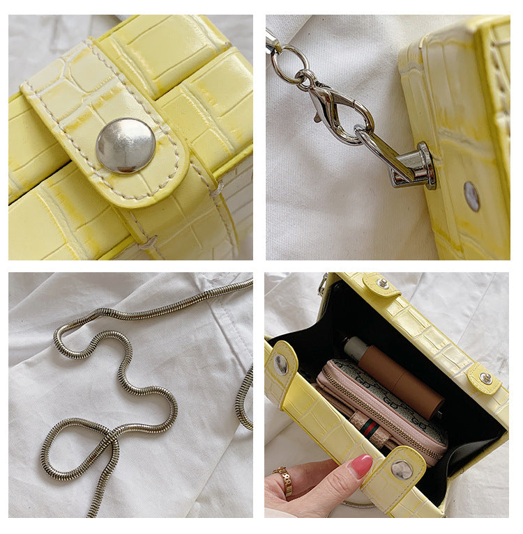 Texture Box Pu Leather Crossbody HB1438