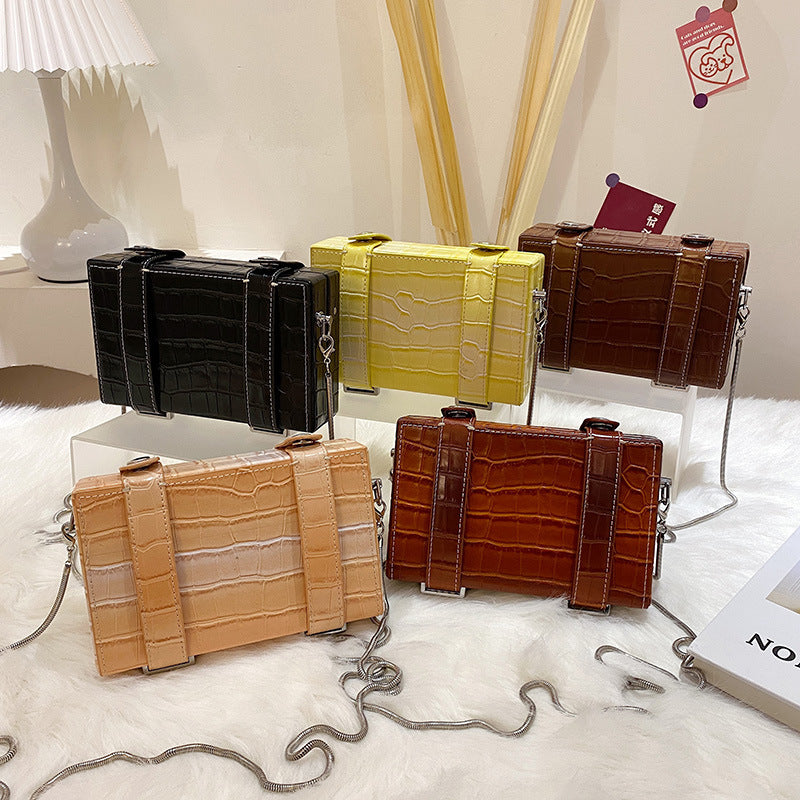 Texture Box Pu Leather Crossbody HB1438
