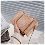 Texture Box Pu Leather Crossbody HB1438