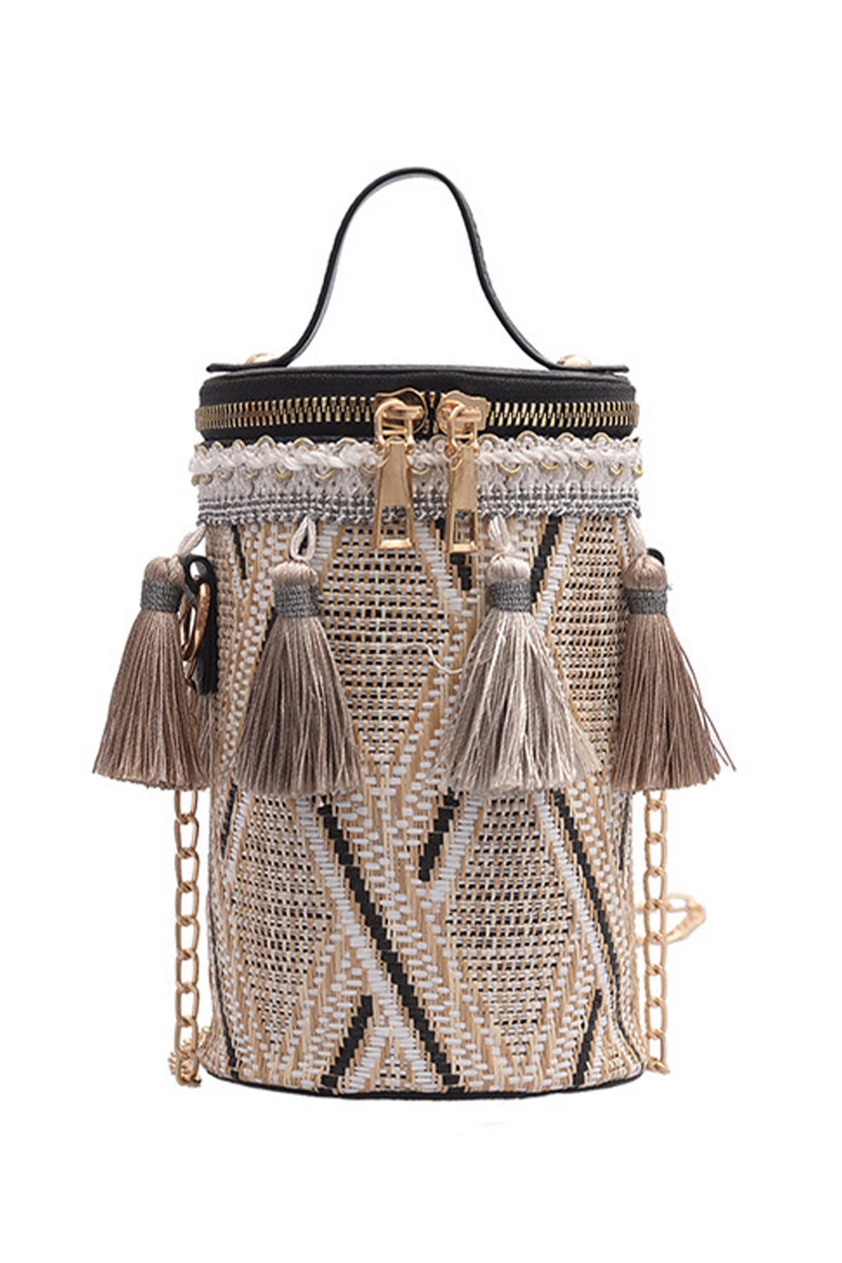 Snakeskin Printed Cylinder Crossbody HB1447