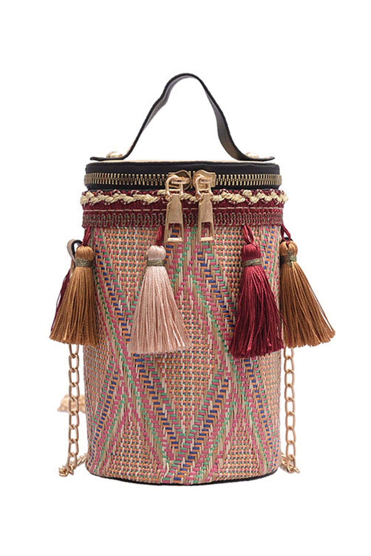 Snakeskin Printed Cylinder Crossbody HB1447