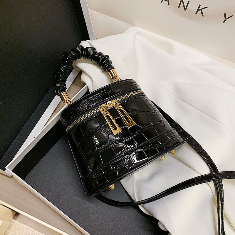 Crocodile Print Bucket Bag HB1471