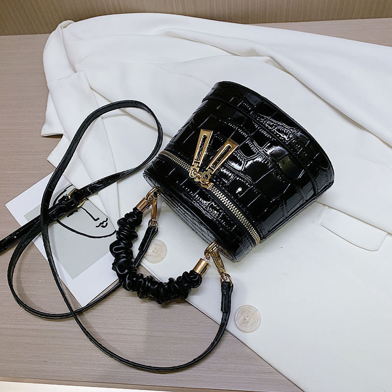 Crocodile Print Bucket Bag HB1471