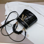 Crocodile Print Bucket Bag HB1471