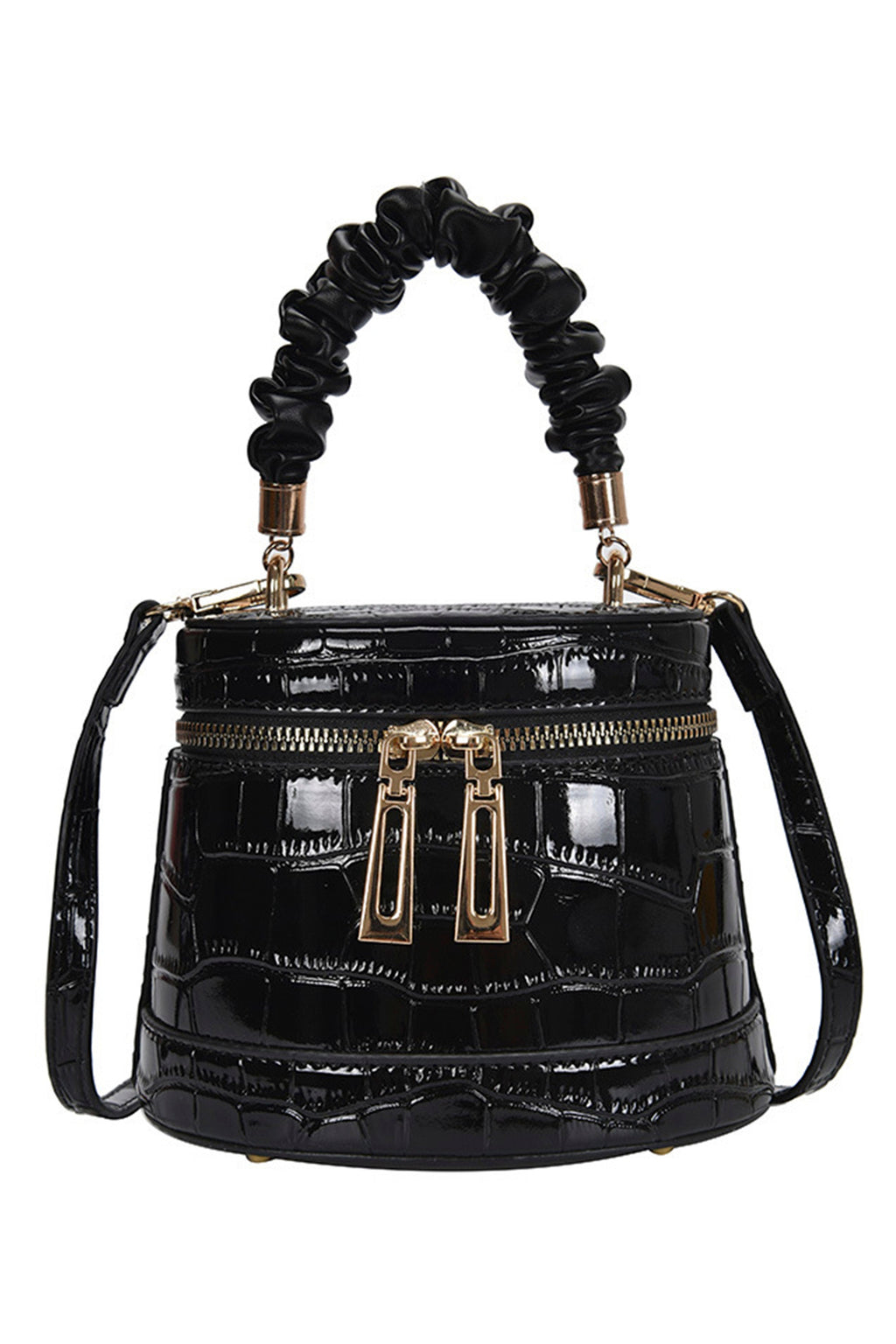 Crocodile Print Bucket Bag HB1471