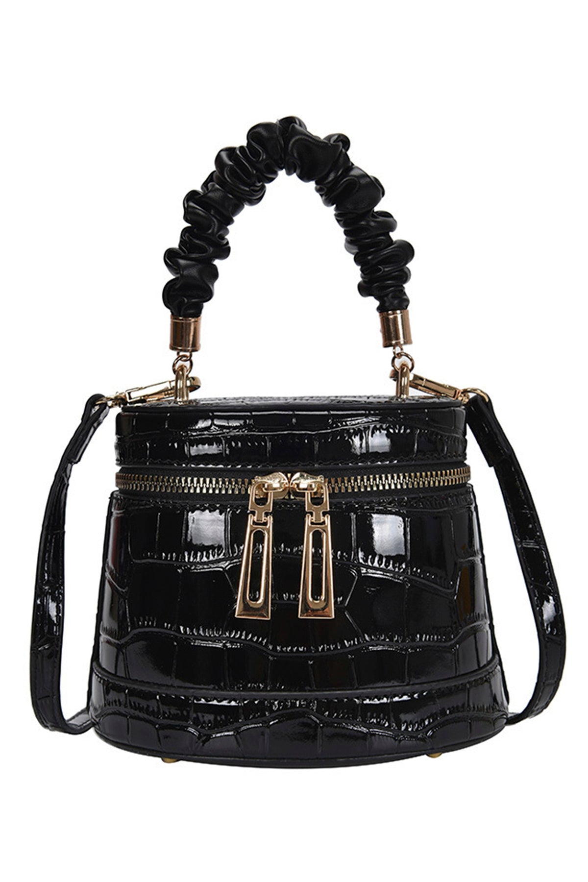 Crocodile Print Bucket Bag HB1471