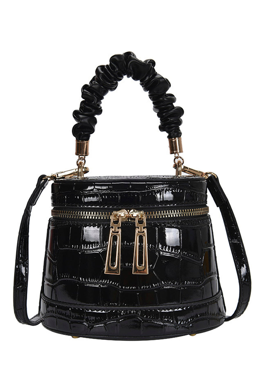 Crocodile Print Bucket Bag HB1471