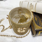 Rhinestone Acrylic Cylinder Bag HB1481