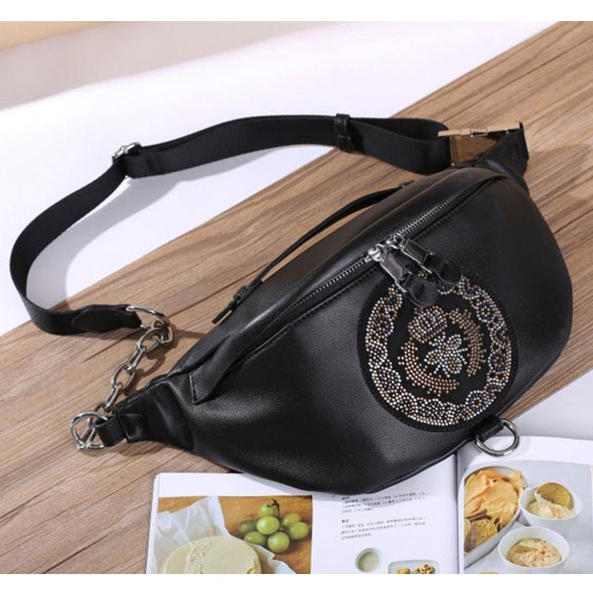 Crown Bee Leather Crossbody HB1492