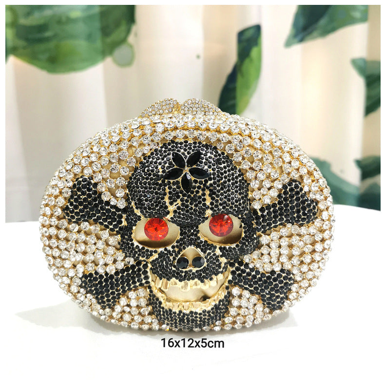 Skull Rhinestone Evening Bag HB1504