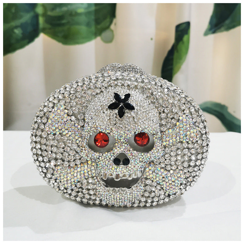 Skull Rhinestone Evening Bag HB1504