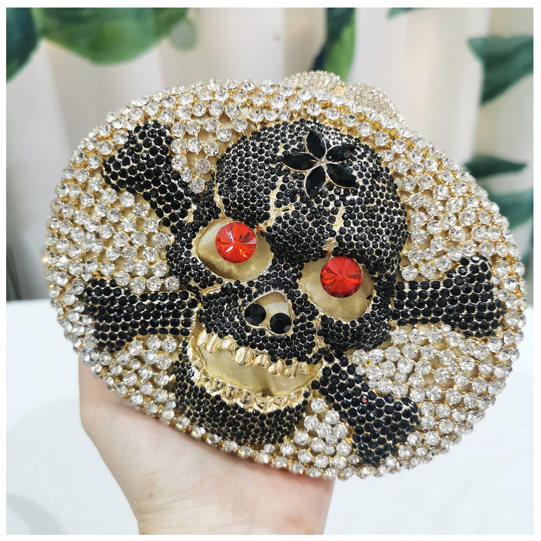 Skull Rhinestone Evening Bag HB1504