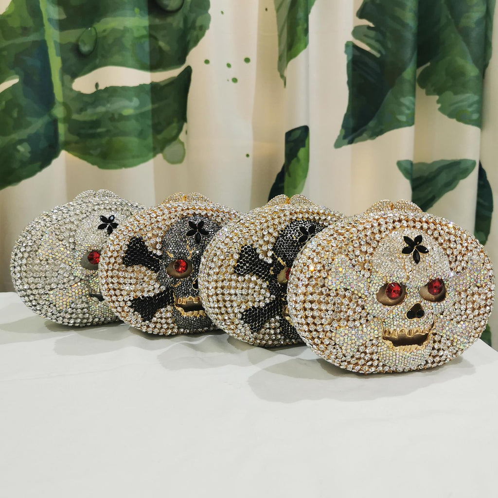 Skull Rhinestone Evening Bag HB1504