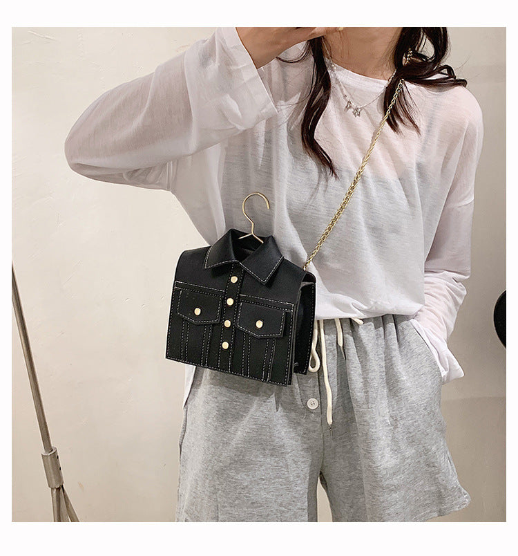 Shirt Cloth Pu Leather Crossbody HB1527