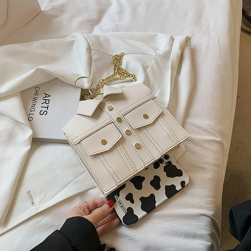 Shirt Cloth Pu Leather Crossbody HB1527