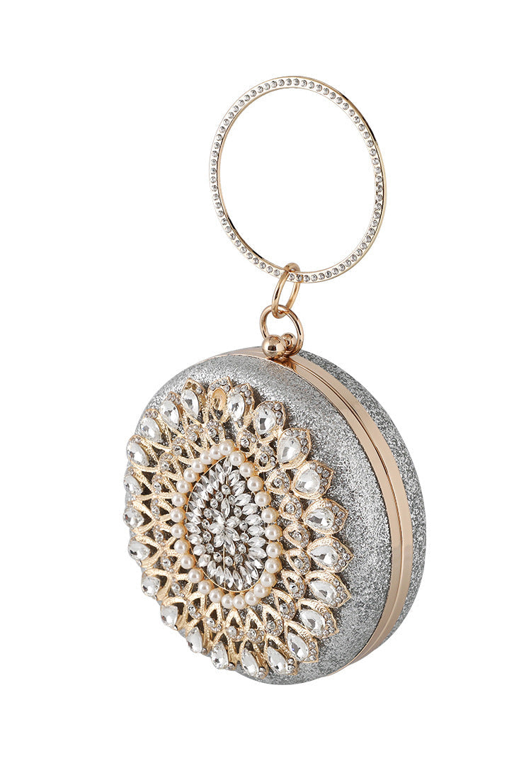 Rhinestone Cricle Evening Bag HB1554