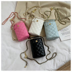 Rhombus Pu Leather Phone Bag HB1561
