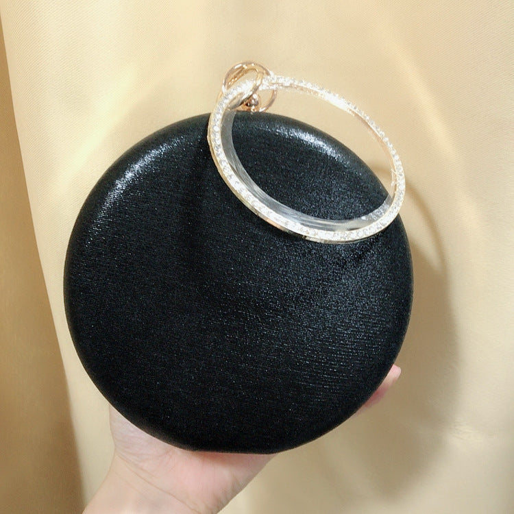Floral Circle Rhinestone Clutch HB1569