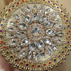 Floral Circle Rhinestone Clutch HB1569