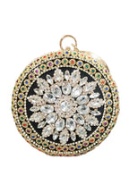 Floral Circle Rhinestone Clutch HB1569