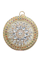 Floral Circle Rhinestone Clutch HB1569