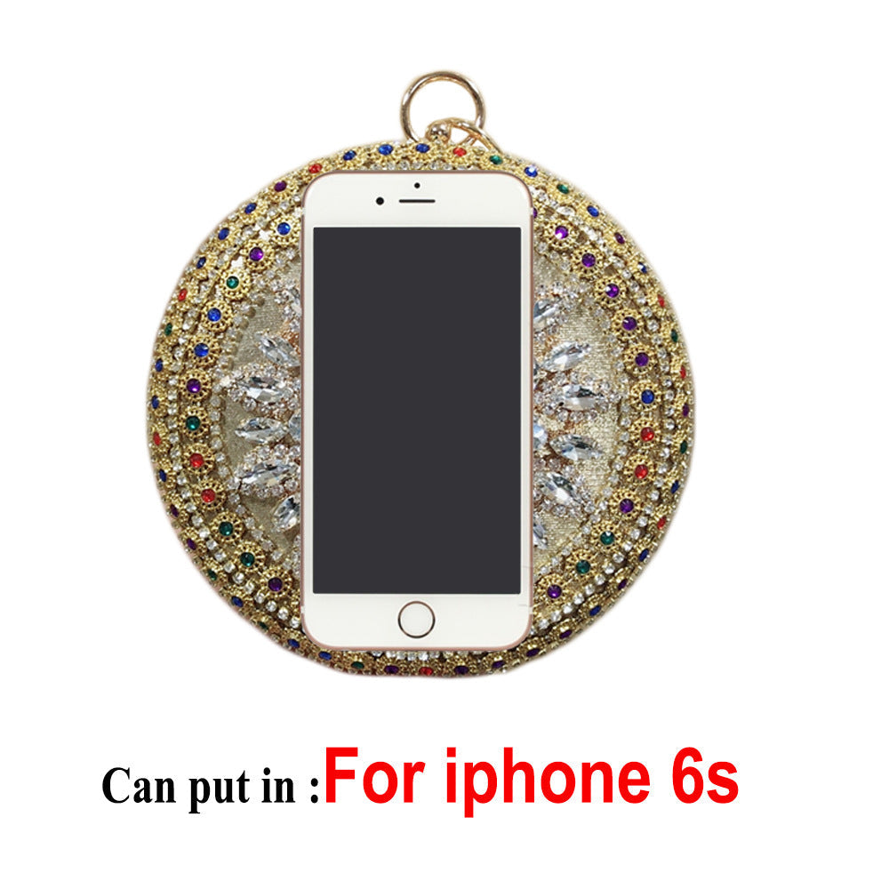 Floral Circle Rhinestone Clutch HB1569