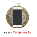 Floral Circle Rhinestone Clutch HB1569