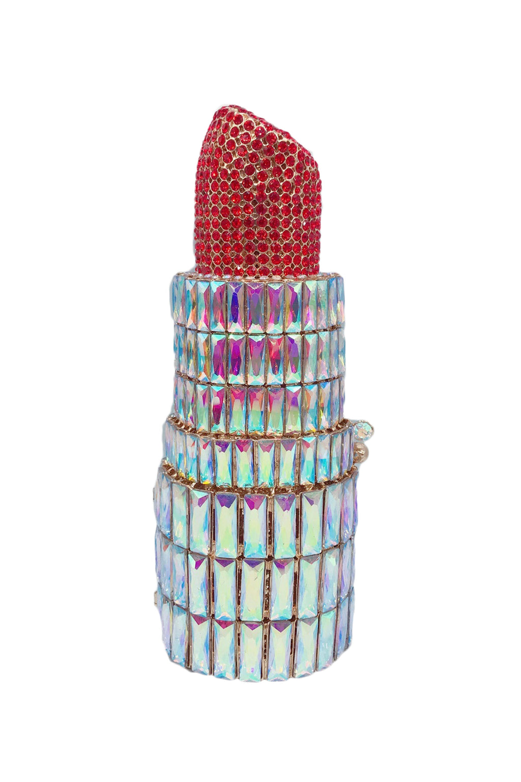 Lipstick Rhinestone Evening Bag HB1572