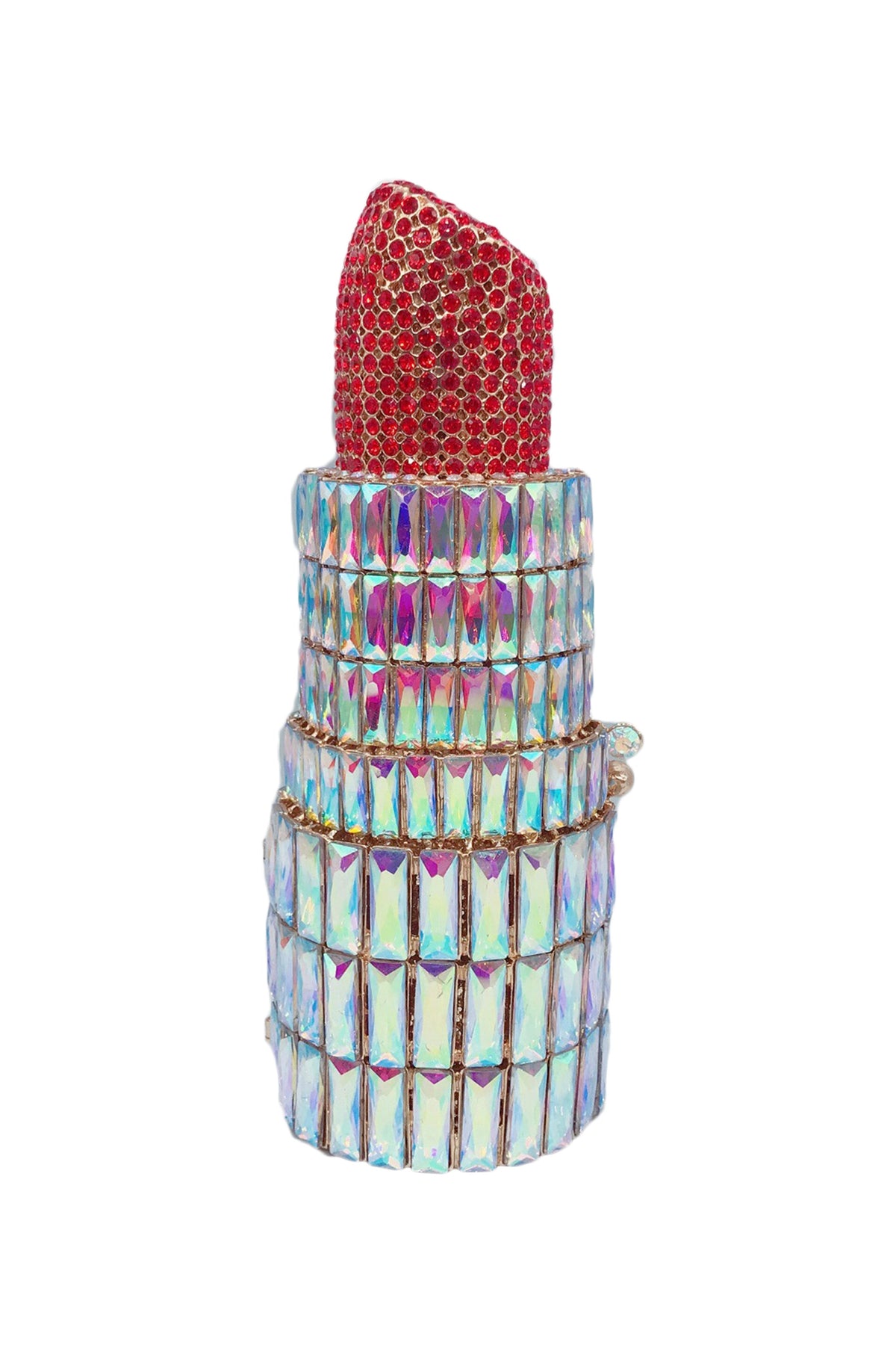 Lipstick Rhinestone Evening Bag HB1572