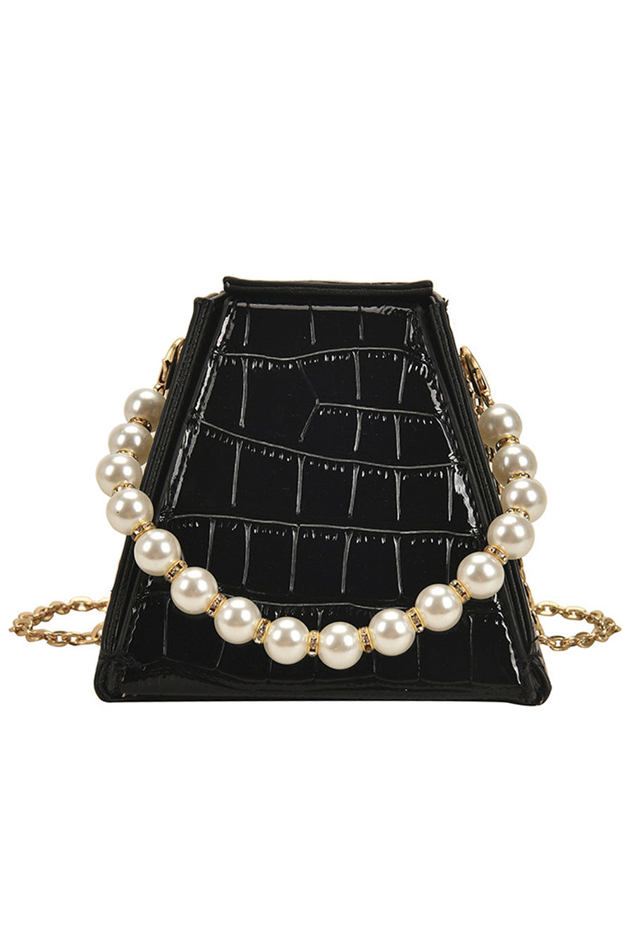 Stone Pattern Triangle Leather Bag HB1583