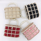 Euro Style Pearl Rhinestone Clutch HB1591