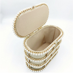 Euro Style Pearl Rhinestone Clutch HB1591