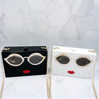 Glasses Acrylic Square Handbags HB1595