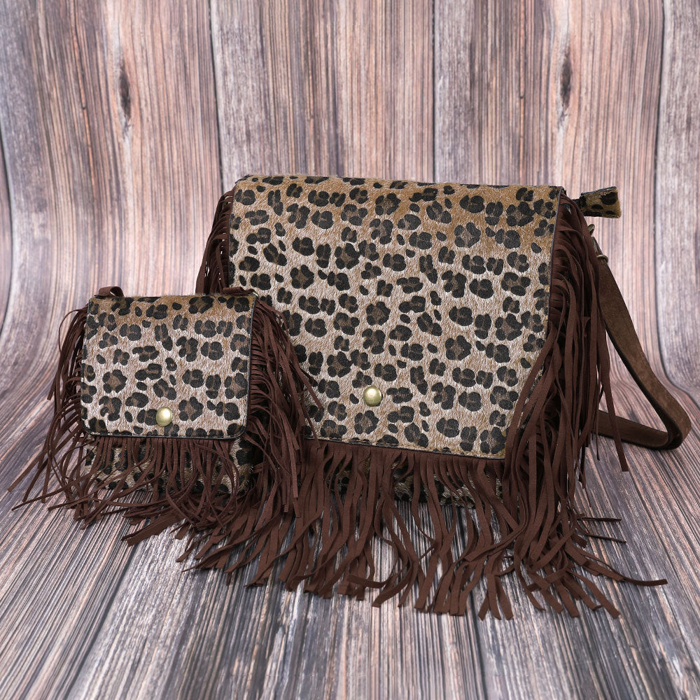 Leopard Printed Tasssel Crossbody HB1601